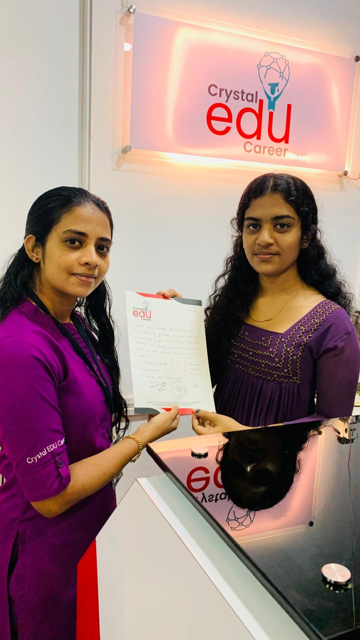Student receiving recognition for completing an educational milestone